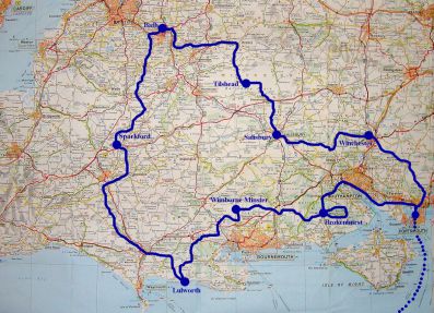Itinéraire Sud de l‘Angleterre à vélo