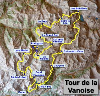 Itinéraire Tour de la Vanoise